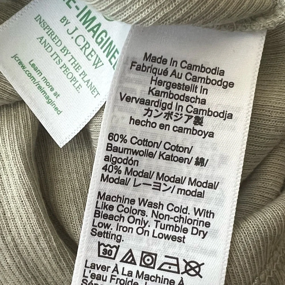 J Crew Light Green Ribbed Cutaway Tank Top NWT Medium